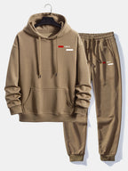Men's Relaxed Fit Tracksuit – Cotton Blend Hoodie and Joggers
