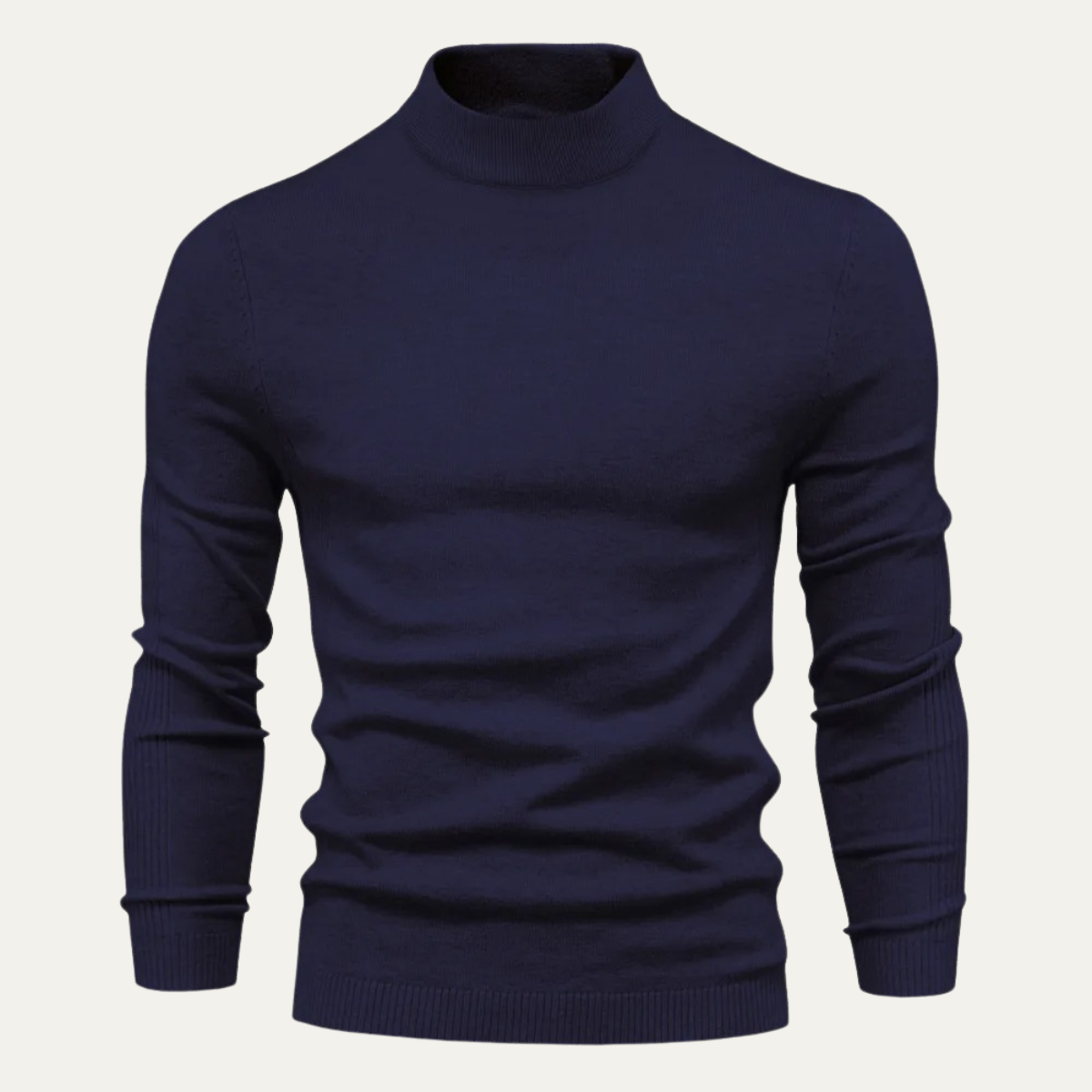 Men's Slim-Fit Turtleneck Jumper – Cotton-Blend Knit