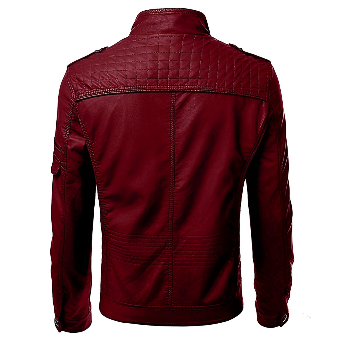 Men's Multi-Zip leather-look Biker Jacket