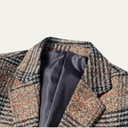 Men's Slim-Fit Check Tweed-Style Blazer