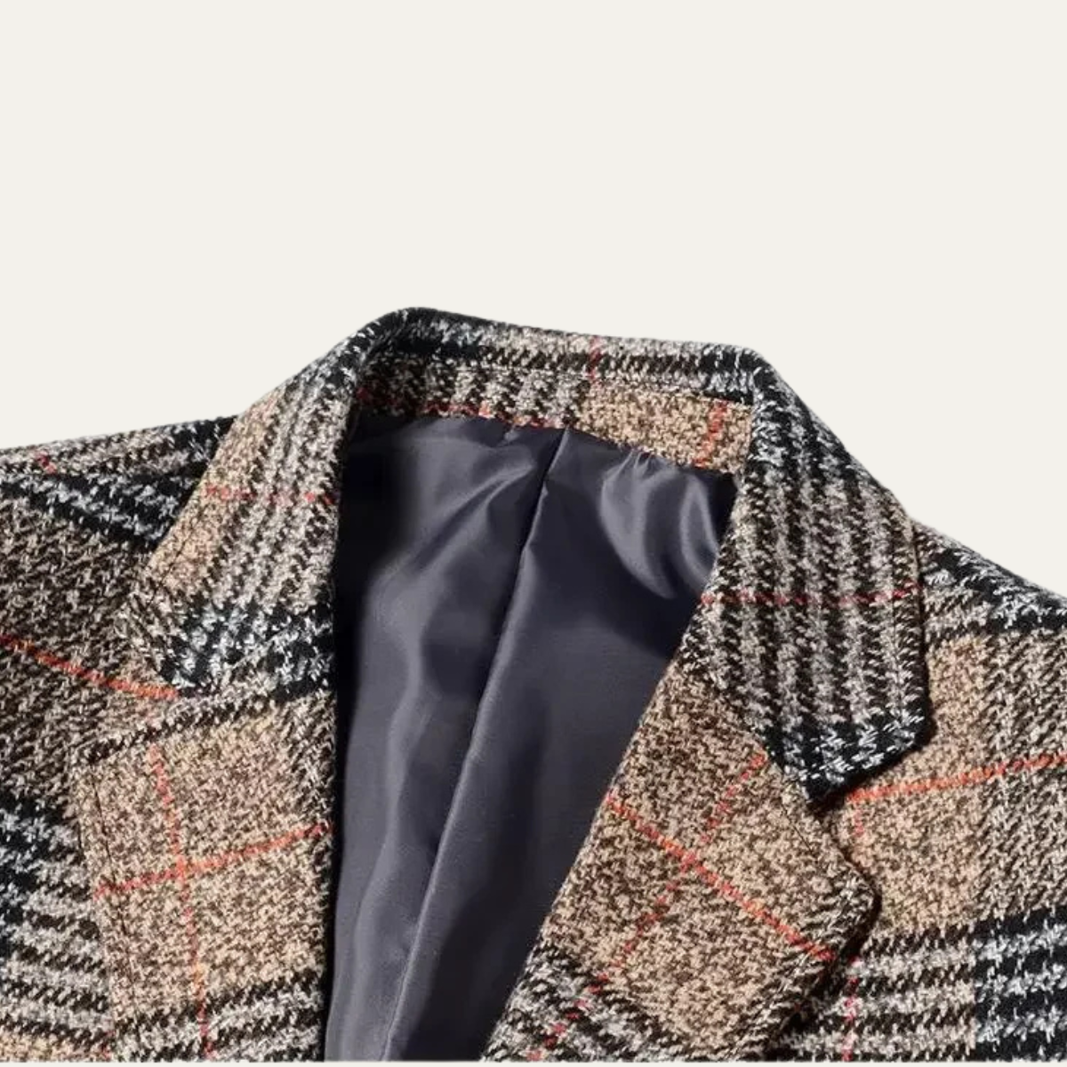 Men's Slim-Fit Check Tweed-Style Blazer