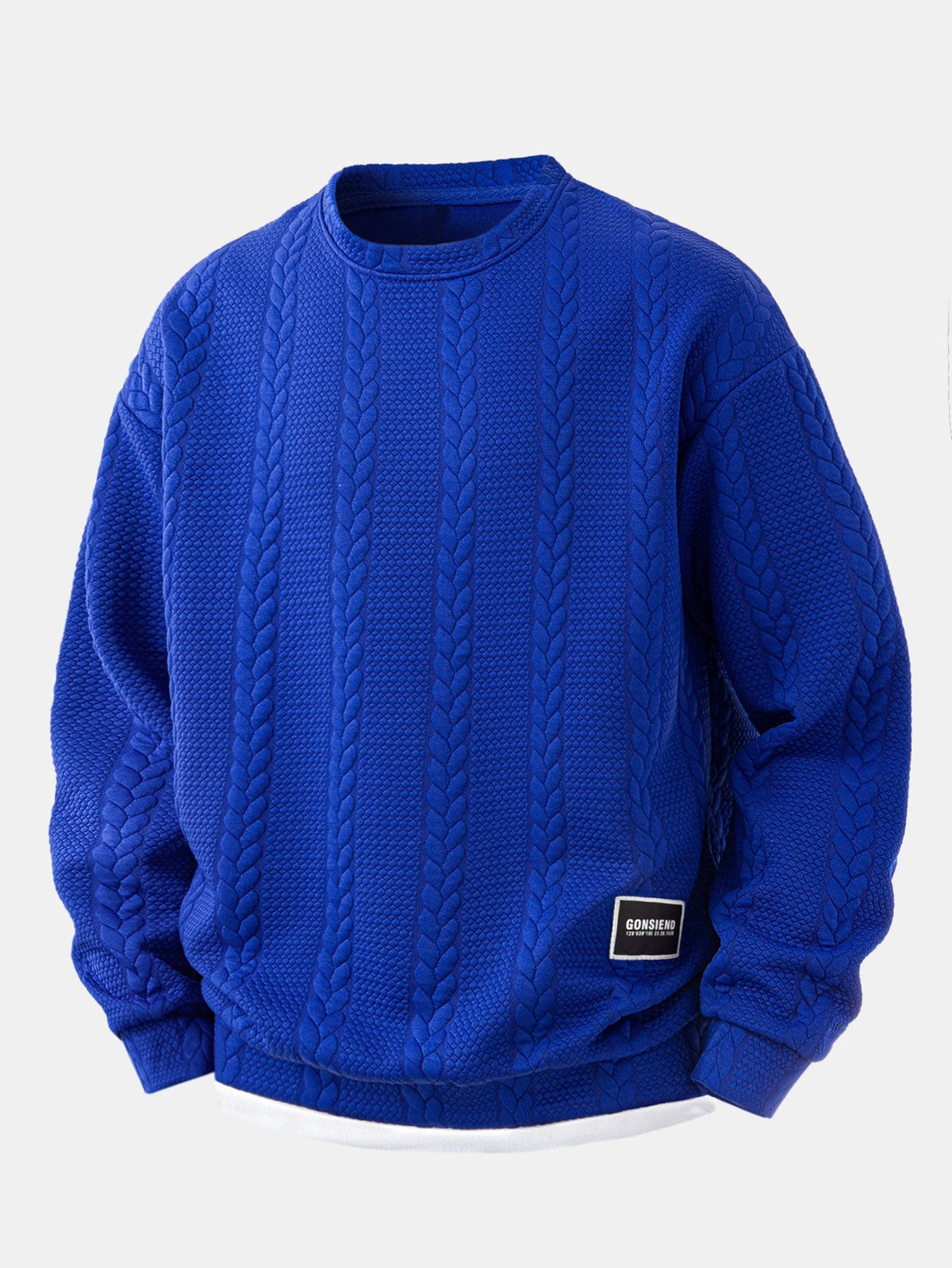 Men's Cable Textured Jacquard Sweatshirt
