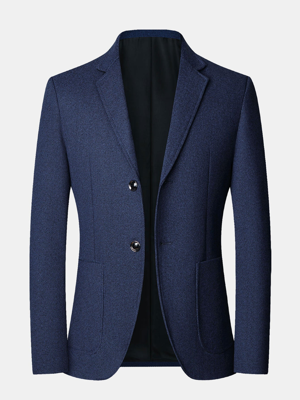 Men's Fine Check wool-blend Look Blazer with Notched Lapels