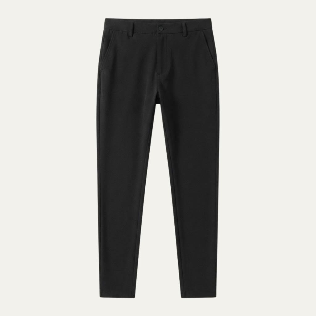 Men's Slim-Fit Stretch Dress Trousers – Flat Front