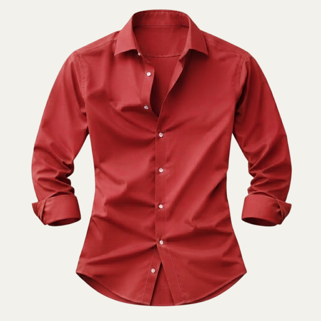 Men's Slim-Fit Stretch Dress Shirt – Wrinkle-Resistant