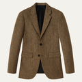 Men's Herringbone Tweed-Style Blazer – Tailored Slim Fit