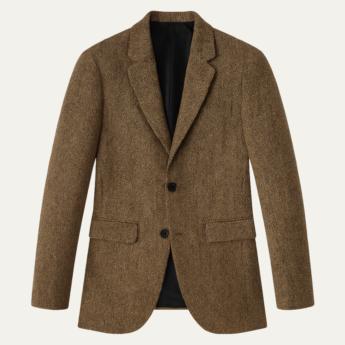 Men's Herringbone Tweed-Style Blazer – Tailored Slim Fit