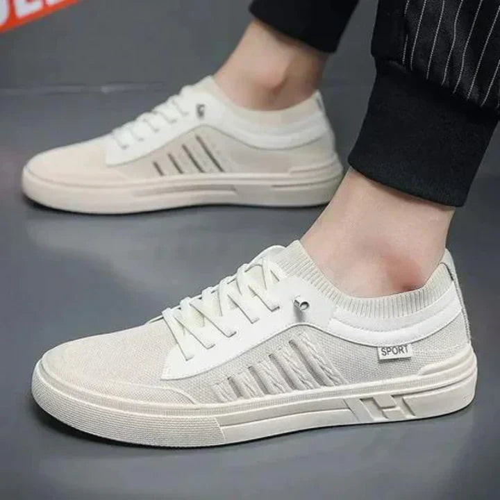 Men's Breathable Low-Top Sneakers – Lace-Up Casual Trainers