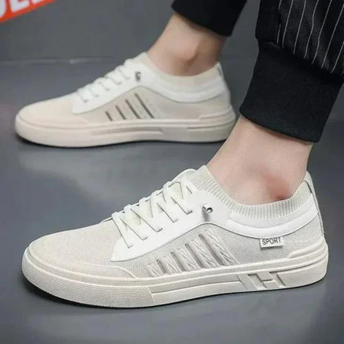 Men's Breathable Low-Top Sneakers – Lace-Up Casual Trainers