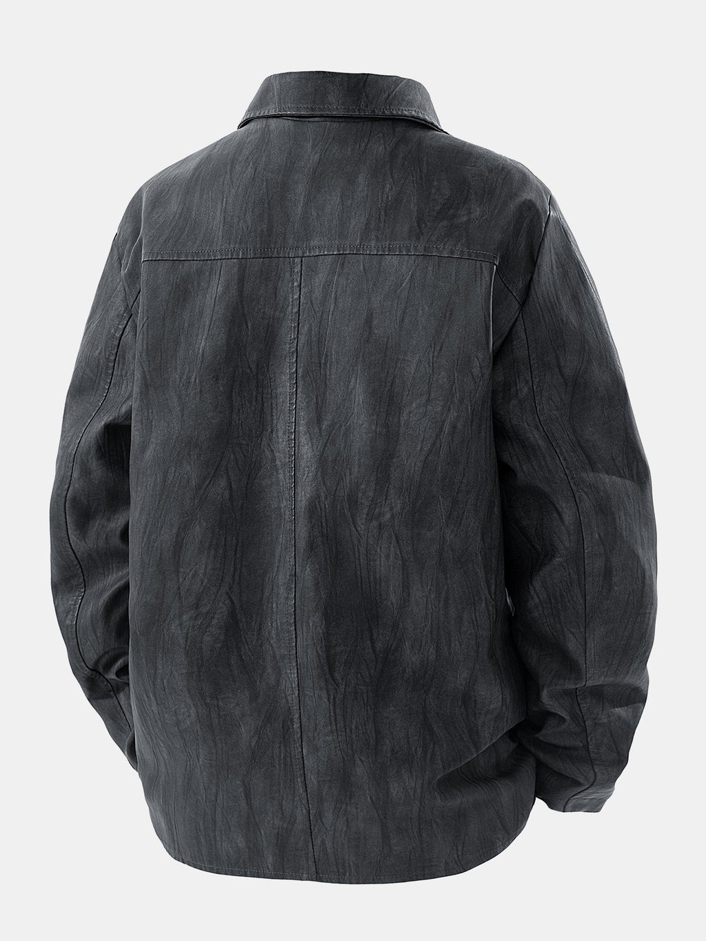 Men's Vintage Textured Faux Leather Jacket
