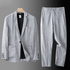 Men's Pure Linen Suit Set – Lightweight Shirt and Trousers