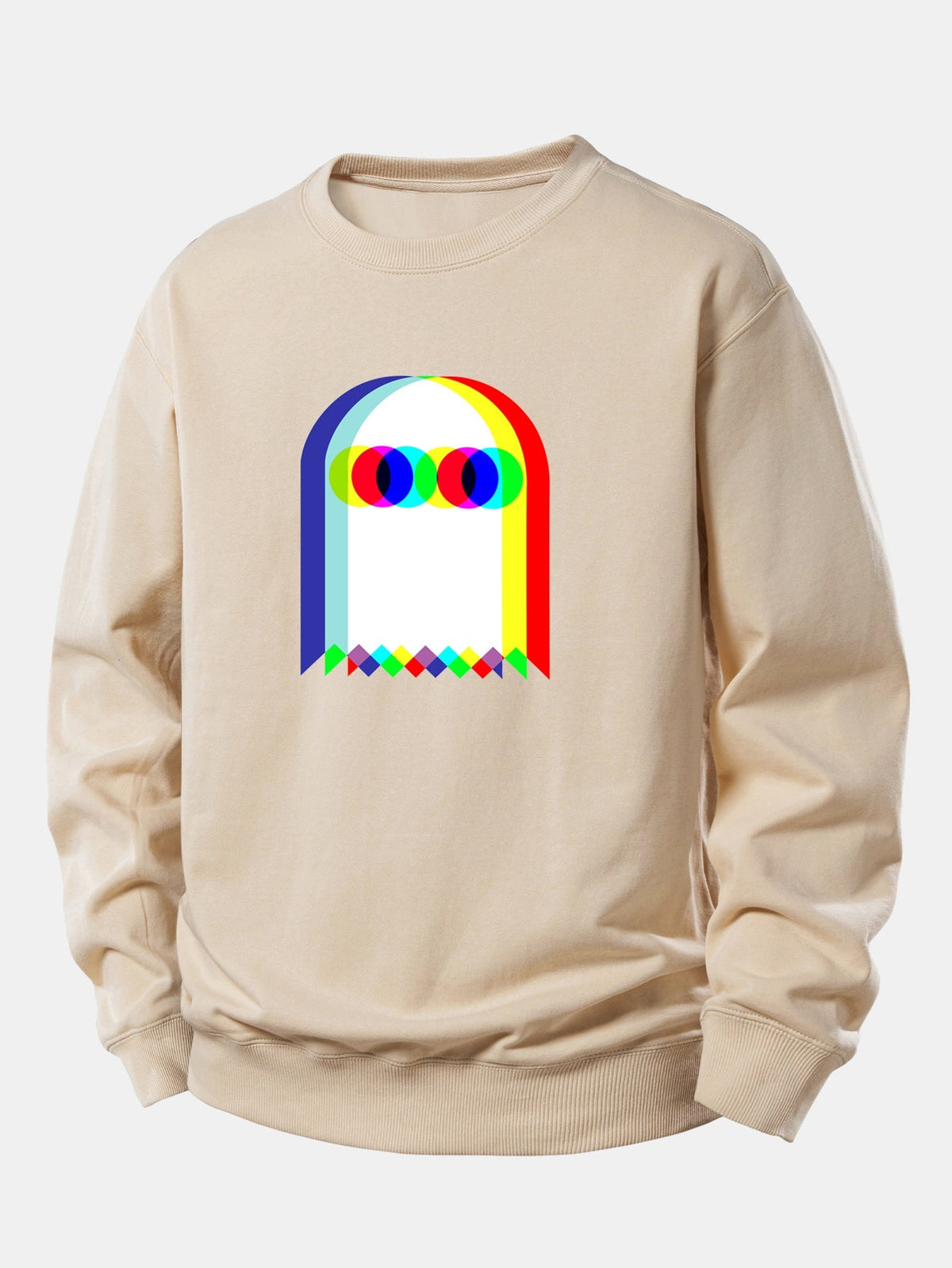 Men's Relaxed Fit Graphic Sweatshirt – Playful Printed Crew Neck Pullover