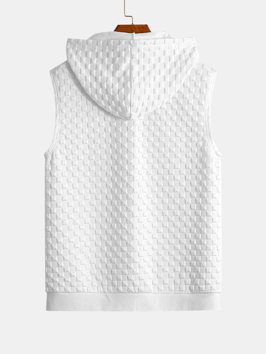 Men's Sleeveless Hooded Vest Tracksuit – Textured Jogger Co-Ord