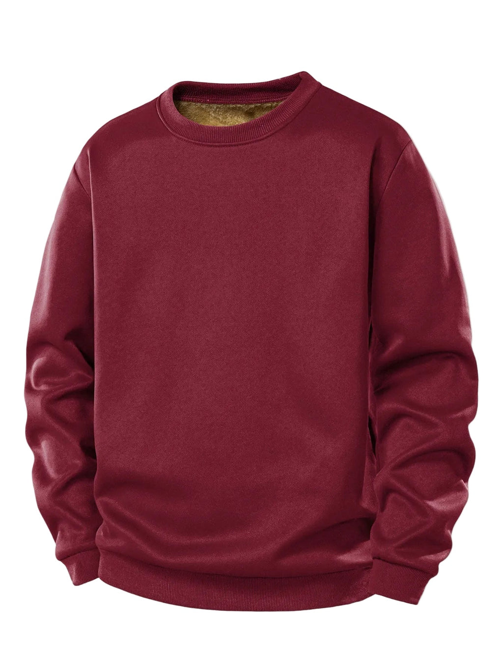 Men's Teddy Fleece-Lined Crew Neck Sweatshirt