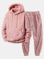 Men's Teddy Fleece Two-Piece Set – Relaxed Hoodie and Joggers
