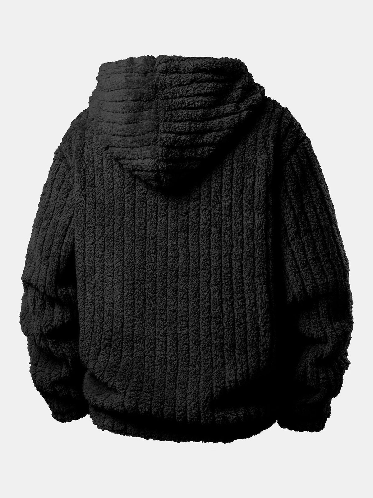 Men's Winter Teddy Co-Ord Tracksuit – Ribbed Pullover Hoodie