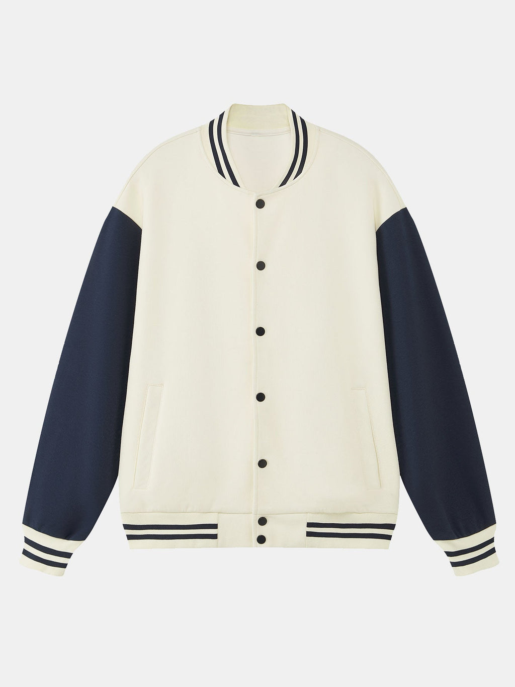 Men's Contrast Sleeve Varsity Baseball Jacket
