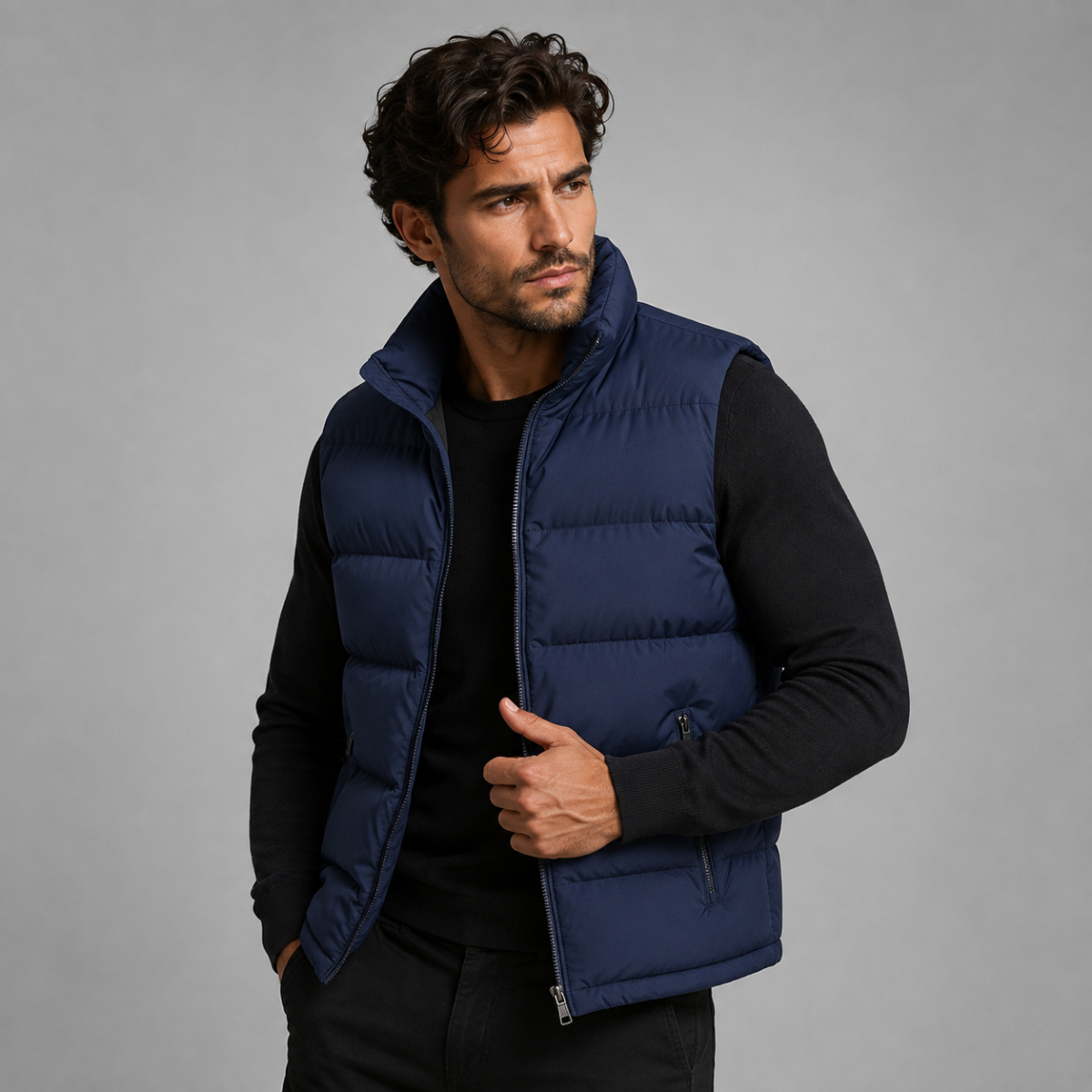 Men's Padded Puffer Gilet – Lightweight Quilted Vest