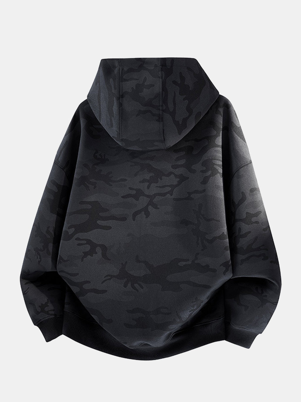 Men's Printed Zip-Up Hoodie with Relaxed Fit