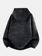 Men's Printed Zip-Up Hoodie with Relaxed Fit