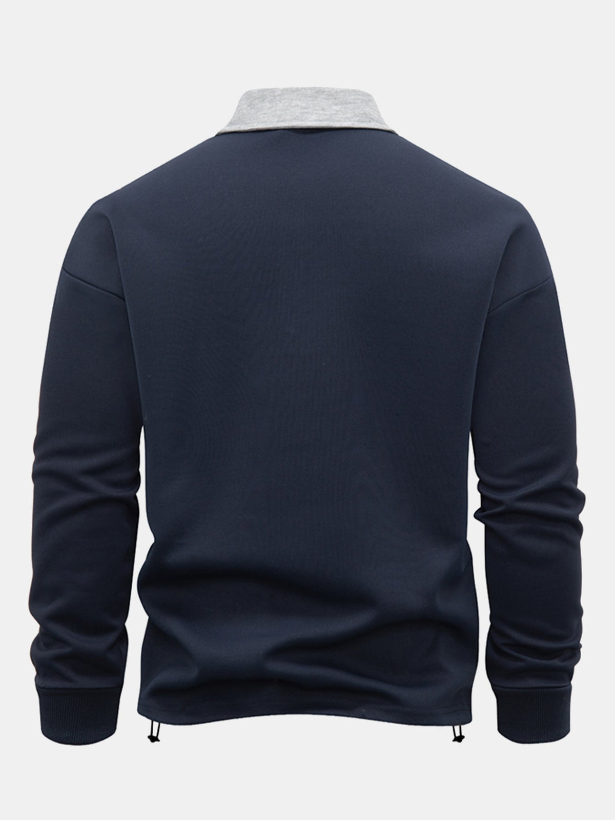 Men's Relaxed Fit Quarter-Zip Polo Sweatshirt
