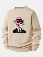 Men's Relaxed Fit Graphic Crew Neck Sweatshirt