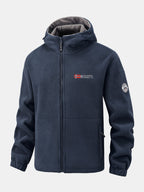 Men's Hooded Polar Fleece Jacket – Warm Full Zip Outdoor Layer