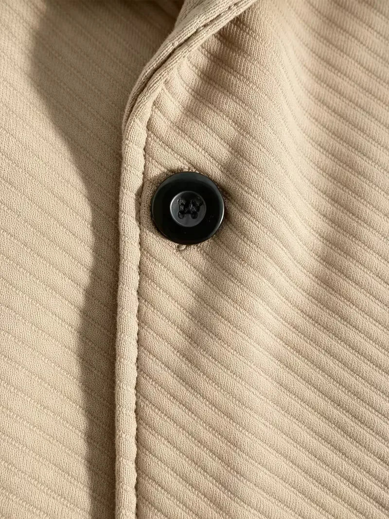 Men's Blazer with Knitted Texture