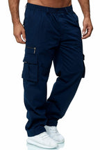 Men's Utility Cargo Trousers – Relaxed Multi-Pocket Trousers