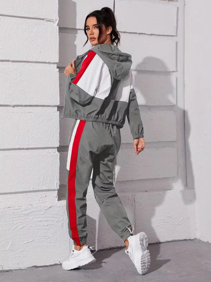 Women's Two-piece Trouser Lounge Set with hood