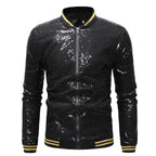 Men's Sequin Bomber Jacket – Full-Zip Party Jacket