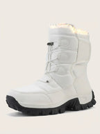 Men's Plush-Lined Snow Boots – High-Top Winter Boots
