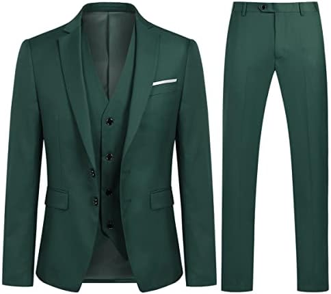 Men's Slim Three-Piece Suit – Structured Tailoring