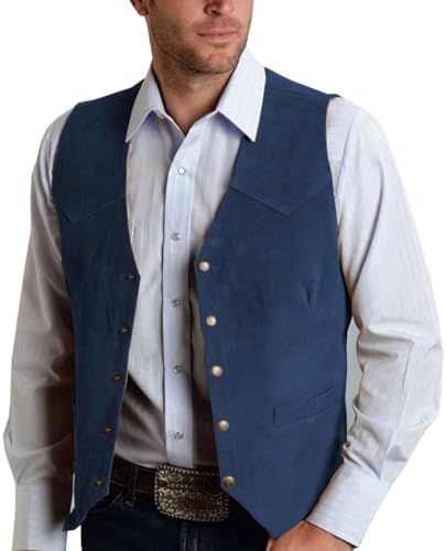Men's Vintage Western suede-look Waistcoat