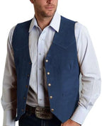Men's Vintage Western suede-look Waistcoat
