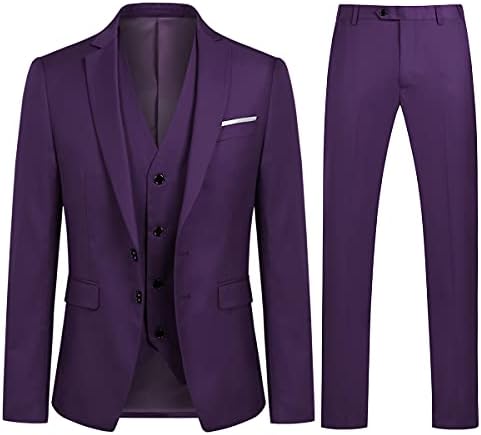 Men's Slim Three-Piece Suit – Structured Tailoring