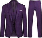 Men's Slim Three-Piece Suit – Structured Tailoring