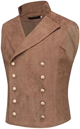 Men's Velvet Waistcoat with Decorative Buttons