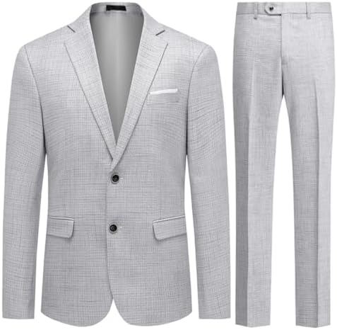 Men's Checked Two-Piece Tailored Suit – Slim Smart Set