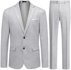 Men's Checked Two-Piece Tailored Suit – Slim Smart Set
