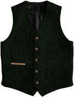Men's Vintage Herringbone Tweed Waistcoat