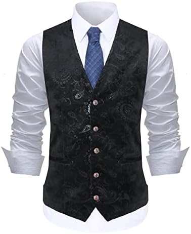 Men's Elegant Jacquard Paisley Waistcoat
