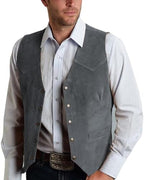 Men's Vintage Western suede-look Waistcoat