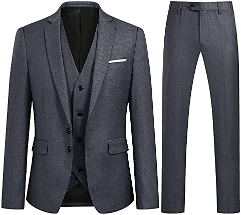 Men's Slim Three-Piece Suit – Structured Tailoring