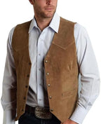 Men's Vintage Western suede-look Waistcoat