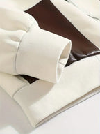 Men's Panelled Faux Leather Zip Jacket