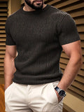 Men's Knitted Jacquard T-Shirt