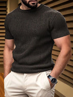 Men's Knitted Jacquard T-Shirt