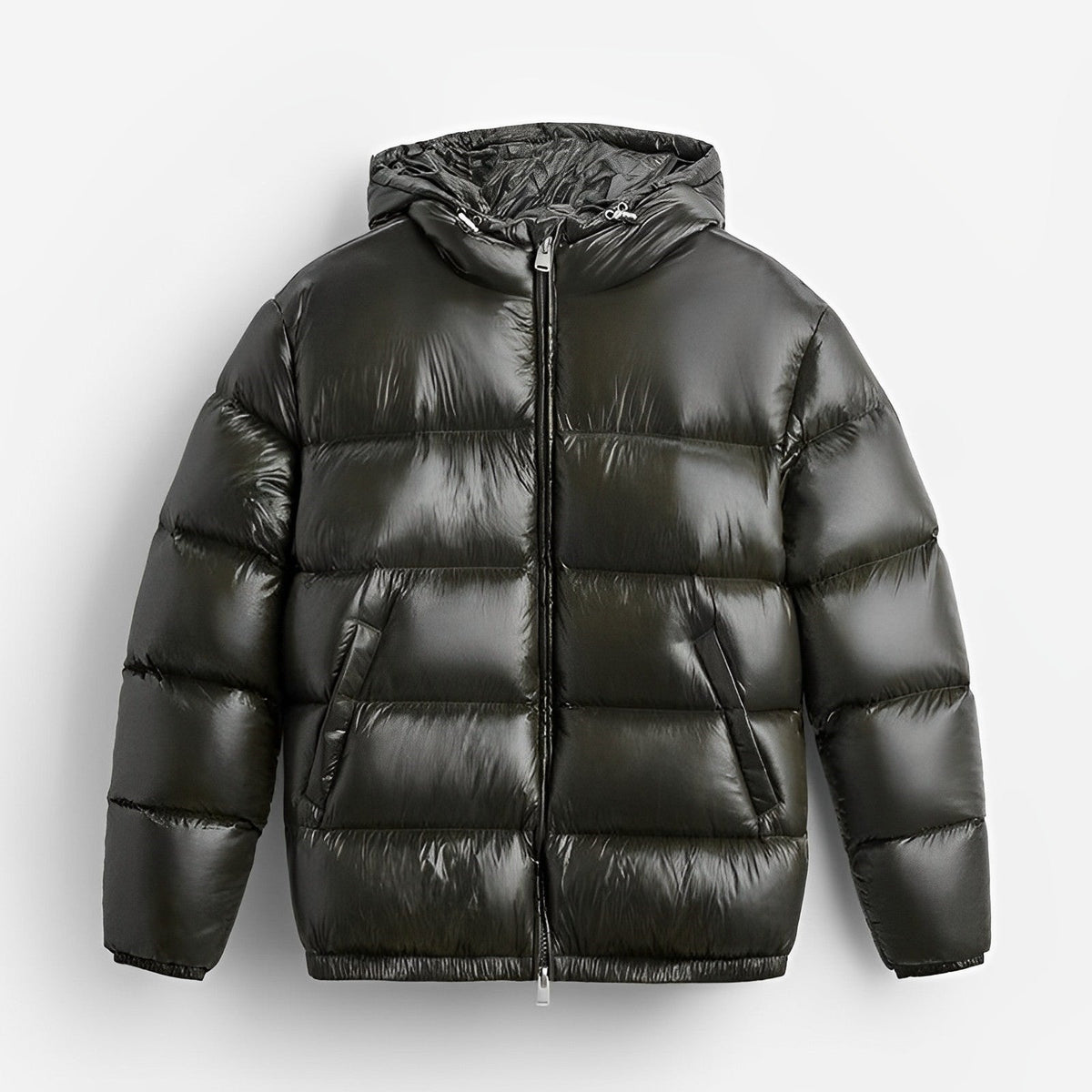 Men's Hooded Down Puffer Jacket – Lightweight Insulated Winter Outerwear