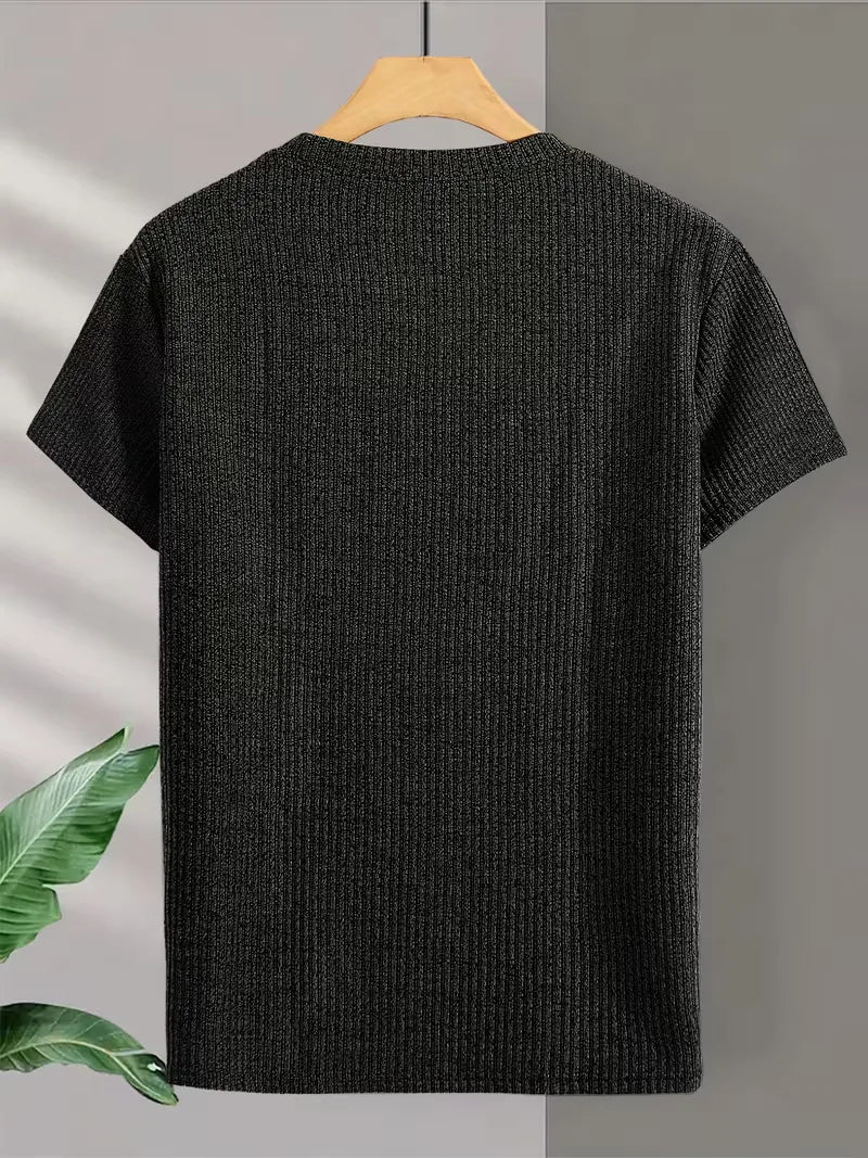 Men's Knitted Jacquard T-Shirt